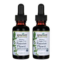 Swanson Passion Flower Liquid Extract (Alcohol and Sugar-Free) 1 fl Ounce (29.6 ml) Liquid (2 Pack)