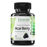 Emerald Labs Acai Berry Freeze-Dried Fresh - Increase Energy and Vitality - Supports Healthy Digestion, Fat Burning, Mental Alertness - (Fruitrients) - 60 Vegetable Capsules