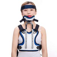 WANG Adult Adjustable Thoracolumbar Fixation Brace Neck Head Spinal Thoracic Fixation Orthosis Detachable Design Curved Steel Plate