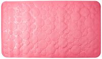 RMS BM-88003 Anti Slip Long Bath Mat for Bathtub with Suction Grip, 28" L x 16" W, Pink Bubble