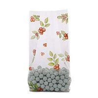 10ct Small"Holly Berries" Berry 7x2x3" Cello Party Treat Food Snack Bags nfLG -607