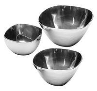 Cheffield PLA466+5+3 Rectangular Combination Bowl Set, Large, Medium and Small (Pack of 3)