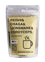 Mushroom Heaven 4-Mushroom Blend for Cognition, Focus 10:1 Extracts, Reishi, Chaga, Lions Mane, Cordyceps - 30grams (15 Servings)