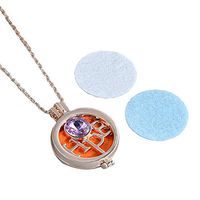 SEniutarm Essential Oil Diffuser Pendant Locket Necklace,Lady Flower Heart Perfume Jewelry M784