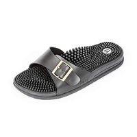Revs Premium Acupressure & Reflexology Massage Sandals for Men & Women. Massage Therapy for Better Health, Pain Relief, Muscle Recovery, Injury, Increased Circulation & Energy. Black