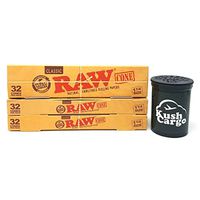 RAW Classic Unrefined Pre-Rolled Cone 32 Pack 1 1/4 (4 Packs (128 Cones))