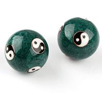 Dalas U.TECH New Chinese Health Exercise Baoding Balls 2pcs Stress Relief Chrome Green for