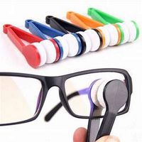 6 pcs Mini Sun Glasses Eyeglass Microfiber Spectacles Cleaner Soft Brush Cleaning Tool | Free Key Chain | Mini Microfiber Glasses Eyeglasses Cleaner Cleaning Clip (Random Color) (6)
