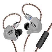 CCA C10 IEM Monitor In-ear Earphones of 4 Balanced Armature and 1 Dynamic Drivers (4BA+1DD), Noise Isolating Eaebuds with Detachable Cable of 0.75mm 2pin Connector and 3.5mm Plug (With MIC, Black)