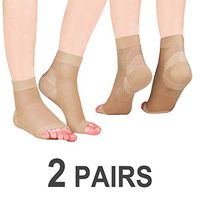 Laneco Plantar Fasciitis Socks (2 Pairs), Compression Foot Sleeves with Heel Arch & Ankle Support, Great Foot Care Compression Sleeve for Men & Women