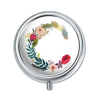 Letter C Floral Monogram Initial Pill Case Trinket Gift Box