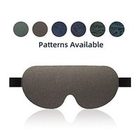 Cozicroo Sleep Eye Mask, Upgraded 3D Contoured Eye Mask with Adjustable Strap and Delicate Pattern, Comfortable Cotton Mask for Sleeping, Create Total Darkness, Dark Green