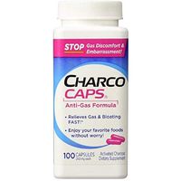 CharcoCaps Anti-Gas Formula Capsules 100 ea (Pack of 10)