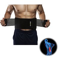 Comfortable Back Brace Solutions Lower Back Lumbar Support Brace/Belt- Adjustable for Men and Women. Breathable Material Posture Corrector- Suitable for Working Or Playing Sports (XXL)
