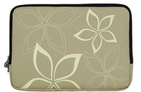 13 inch Beige Contour Bold Floral Print Notebook Laptop Sleeve Bag Slip Case for MacBook 13, Acer, ASUS, Dell, HP