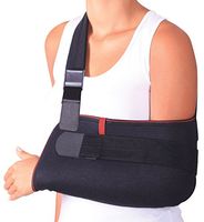 ORTONYX Arm Support Sling Shoulder Immobilizer Brace – Breathable and Lightweight – Fully Adjustable - S-M Black