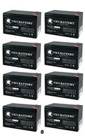 VICI Battery 12V 9AH Compatible Battery for RBC12 RBC26 RBC27 APC UPS - 8 Pack Brand Product