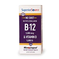 Superior Source Methyl B12 and Vitamin D3 5000 IU Multivitamins, 5000 mcg, 100 Count