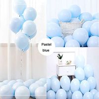 Party Pastel Balloons 100 Pcs 10" Macaron Candy Colored Latex Balloons for Birthday Wedding Engagement Anniversary Christmas Festival Picnic or Any Friends & Family Party Decorations-Pastel Blue