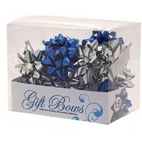 Apac Metallic Galaxy Blue And Silver Gift Bows (Pack Of 15) (One Size) (Blue/Silver)
