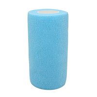 COMOmed Coban Cohesive Bandage Latex FDA Approved 4"x 4.5m First Aid Bandages Stretch Sport Wrap Athletic Tape Wrist Bandages,Ligkt Blue(3 Rolls)