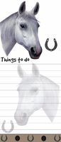 "Horse Magnetic List Pads" Uniquely Shaped Sticky Notepad Measures 8.5 by 3.5 Inches