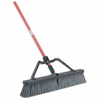 Libman 825 Rough-Surface Heavy-Duty Push Broom with Resin Brackets, 24"