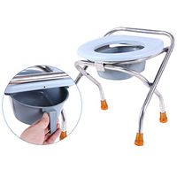 ZBYXZIGJ Folding Commode Chair Bedroom Seat Built-in Toilet Portable Bathroom Stool Lightly Removable Not Easy to Rust