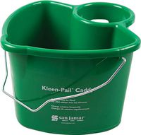 San Jamar KP500 Kleen-Pail Commercial Cleaning Caddy System, Green