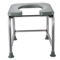 ZBYXZIGJ Lightweight Toilet Chair Mobile Shower Commode Chair, Stainless Steel Frame, Ideal for Elderly/Disabled/Patients, with Removable Potty