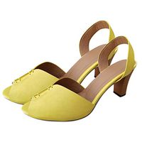 Women's Ankle Elegant Square Heel Peep Toe Sandals Ladies Stylish Casual Solid Color Roman Shoes Slip-Ons Party Dress Gladiator Sandals US: 5.5-9 (Yellow, US:5.5-9.1"(Foot Length))