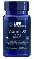 Life Extension Vitamin D3 5000 IU, 60 Softgels - 4-Pak
