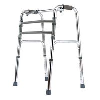 XHRHao Foldable Walker 8 Adjustable Height Levels(75-93cm) Made of Aluminum Alloy Rollator Lightweight Shower Chair Waterproof Portable Walk Assist for Elderly Silver (Color : Silver)