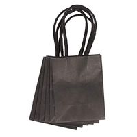 Darice 30071349 Black, Mini Gift Bag, 3 x 4 inches, 6 Pieces