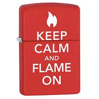 Gifts Infinity® Personalized Keep Calm And Flame On Red Matte LIGHTER - Free Engraving