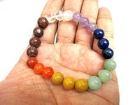 Jet Chakra Stretch Bracelet Negative Ions Provider Chakra Stretch Balancing Positive Energy Aura Gift Reiki Pouch Metaphysical Peace Divine Spiritual Love Harmony Luck Image is JUST A Reference