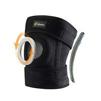 Glofit Knee Brace Support for Meniscus Tear, Arthritis, ACL, Joint Pain Relief, Injury Recovery, Open Adjustable Patella Stabilizer with Breathable Neoprene, 12.5"-18"