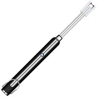 Kivors Candle Lighter with 360° Rotatable Flexible Long Neck - Plasma Arc Beam BBQ Lighter - USB Rechargeable - Splash Wind Proof-Twist Turn & Bend in Any Direction Duty Metal Body (Slim Black)