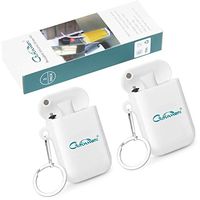 Gerinware Reusable Collapsible Straws Curved 8.7" x 6mm - Perfect Silicone Drinking Straws for Smoothies, Juice, Coffee, 2-Pack with Individual Case and Cleaners (Light Gray Curved Straw)