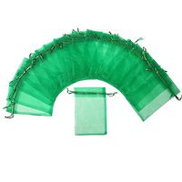 Outdoorfly 50PCS Drawstring Organza Bags 5x7 Inches Green Transparent Jewelry Favor Pouches Baby Shower Party Wedding Gift Bags Chocolate Candy Bags(50PCS Green)