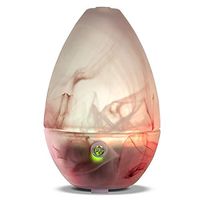 Essential oil diffuser, 120 ml Easter egg mist blue glass Aromatherapy diffuser, ultrasonic seven-color LED night lamp, guest room, indoor office, Yoga Hot spring.