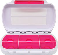 Meta-U Daily Portable Waterproof Sealing Pill Case Travel Medicine Box (red)