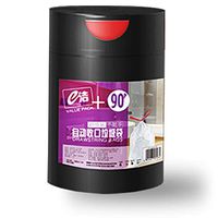 Coral 4 Gallon 1 Pack（90 Counts）Black 22in×20in Recycling Bags Kitchen Trash Bags Drawstring Garbage Bags Four-Color Trash Bags