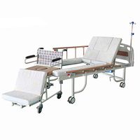 Multi-Function Electric Smart Home Care Bed, Manual Adjustable Elderly Home Nursing Medical Hospital Wheelchair Cum Bed with Toilet