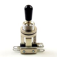 Switchcraft 3-Way Short Toggle Switch w/ Genuine Switchcraft Black Tip