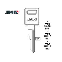 1986-2003 JMA Blank Key Replacement for Buick Cadillac Chevrolet Oldsmobile Pontiac / B62 / P1098AV (Packs of 10)
