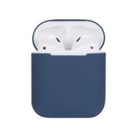 ❤️MChoice❤️Soft Silicone Shock Proof Protective Cover Case for Apple for AirPods Earphones (Dark Blue)