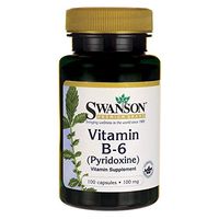 Swanson Vitamin B-6 (Pyridoxine) 100 Milligrams 100 Capsules