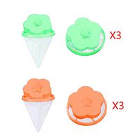 Baomabao 6PC Filter Bag Universal Float Laundry Ball Suitable for Collecting Excess Pet Hair and Lint into The Net from Washing Machine (Flower Plum Blossom)