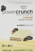 Bionutritional Research Group Power Crunch, Cookies and Cream, 5 Count